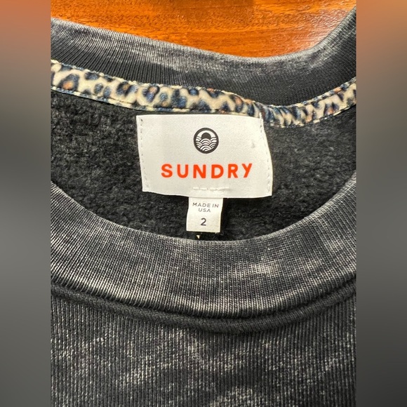 Sundry Oversized Sweatshirt with Side Zippers - Picture 8 of 8